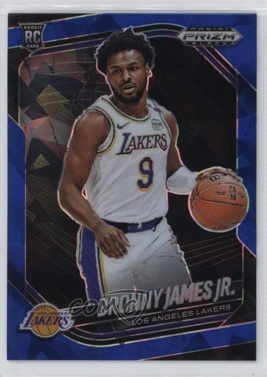 2024-25 Panini Prizm Black Blue Ice Prizm 7/125 Bronny James Jr #94 Rookie RC