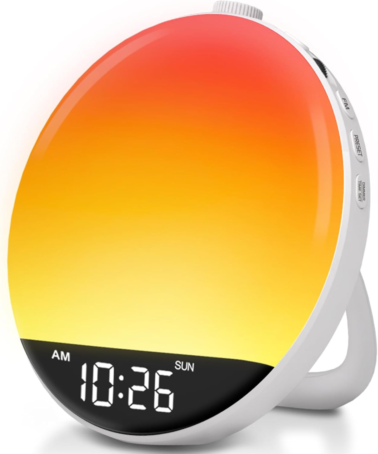 DreamSky Sunrise Alarm Clock Radio White Noise Sound Machine for Bedroom - Dual