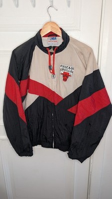Chicago Bulls Windbreaker Herren XL Apex One Vintage NBA Full Zip bestickt