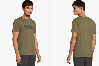 NEW Fjallraven Men's Logo T Shirt size Small army green Fjällräven Logo T-Shirt