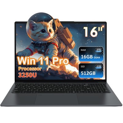 Auusda 16'' Laptop 3250U 16GB+512GB Large Storage Numeric Keypad for Study Work