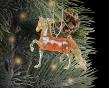 Christmas Clearware Horse Ornament ~ Breyer Stablemate Sized 1:32~ Royal Affair