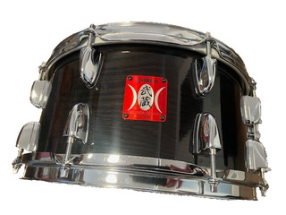 Yamaha Musashi Snare Drum Japanese Oak. 13" x 6.5" Clear Black Excellent!