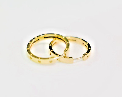 Roberto Coin Earrings Symphony Pois Moi 20mm 18k Yellow Gold $3290 retail price