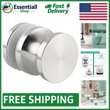 Elegant Round Shower Glass Door Handle in Brushed Nickel - Heavy Duty  Stylish