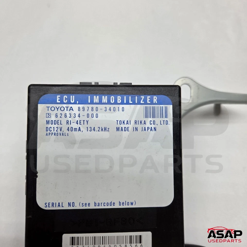 PROGRAMMED PLUG & PLAY IMMOBILIZER + 2 KEYS TOYOTA SEQUOIA 2001-2007 89780-34010 - Image 3 of 4