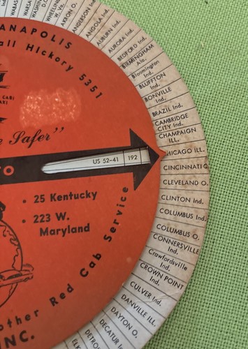 Avis Red Cab Distance Calculator From Indianapolis Airport Advertising - Picture 4 of 8