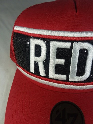 Womens Cincinnati Reds Black Sequins Snapback MLB Baseball Hat Cap '47 Captain - Picture 3 of 7