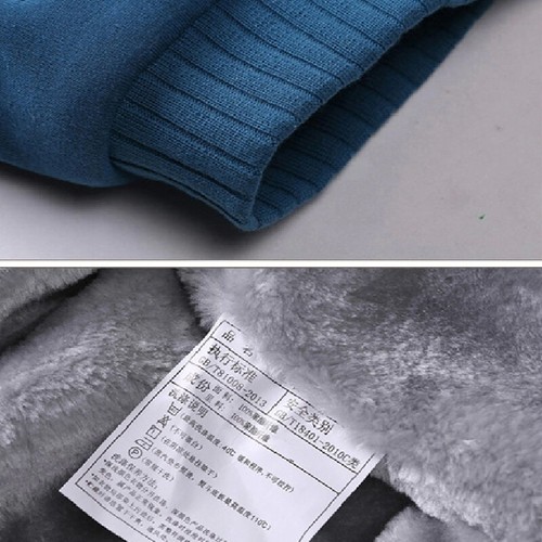 Winter Mens Zip Up Hooded Hoodie Jacket Warm Fleece Lined Coat Outwear Tops L - Picture 8 of 18