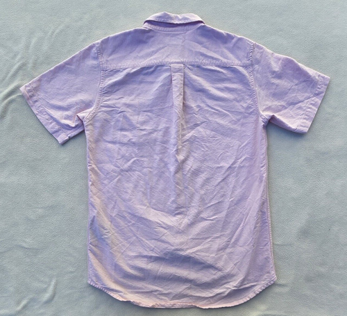 OBEY Men’s Short Sleeve Button Down Shirt Size Small 100% Cotton Casual Pink - Picture 6 of 9