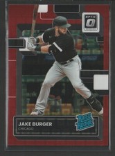 2022 Donruss Optic Jake Burger RC #37 Pandora Red Prizm Chicago White Sox #/99
