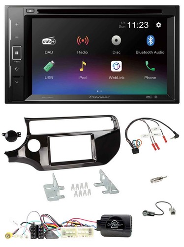 Pioneer Bluetooth Lenkrad USB 2DIN DAB DVD Autoradio für Kia Rio UB 2017-2023 pi