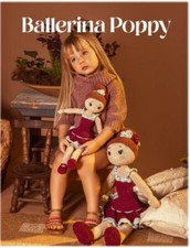   Ballerina Doll  Poppy Crochet Pattern  18 inches Uses DK or Aran Yarn FAB!!