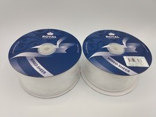 2 Rolls White Wired Sheer Ribbon 2.5" 40 for Floral  Craft Decoration