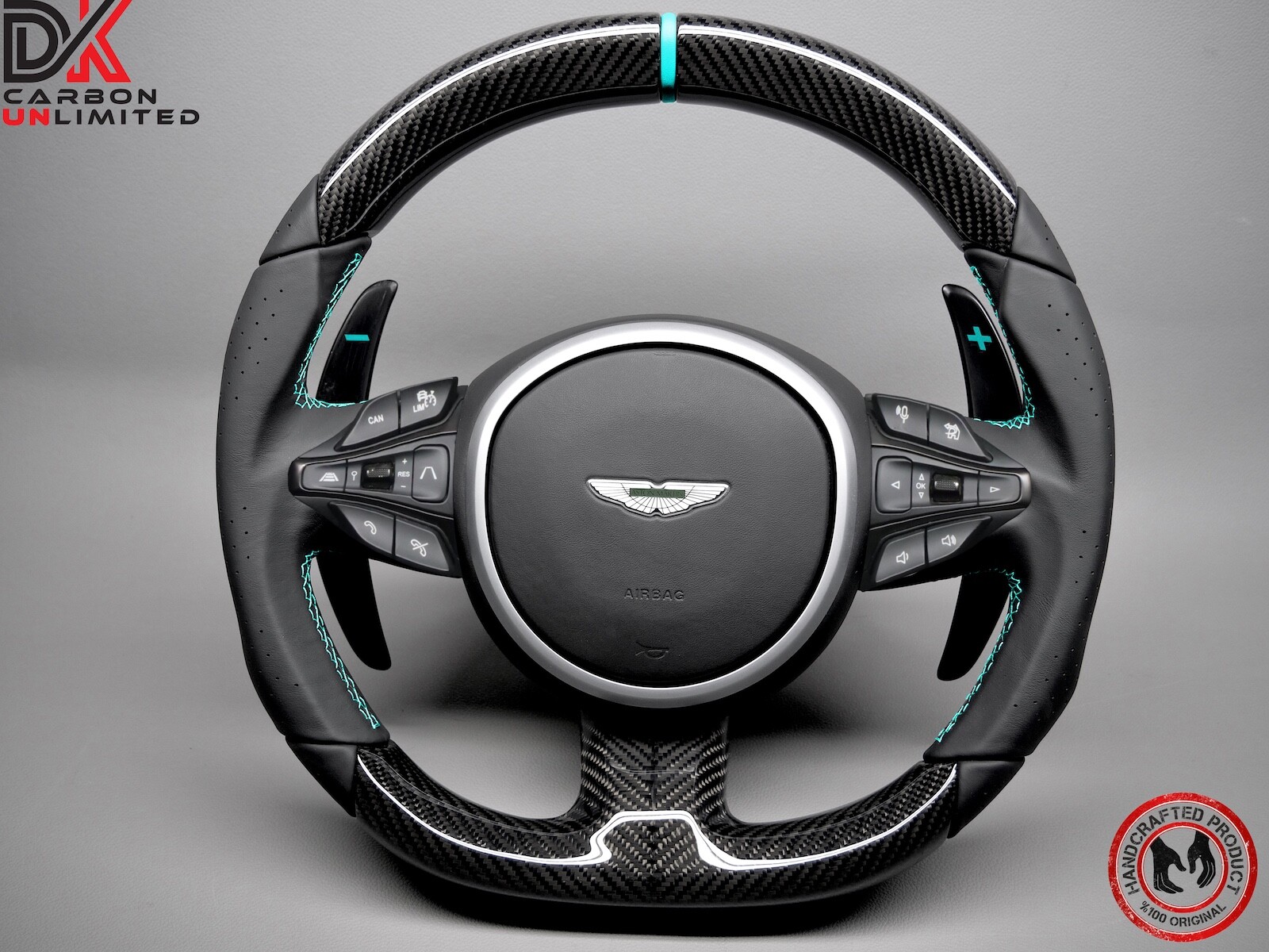 Aston Martin DBX707 DBX Any Color Ring & Stitching Napa Carbon Steering Wheel v1
