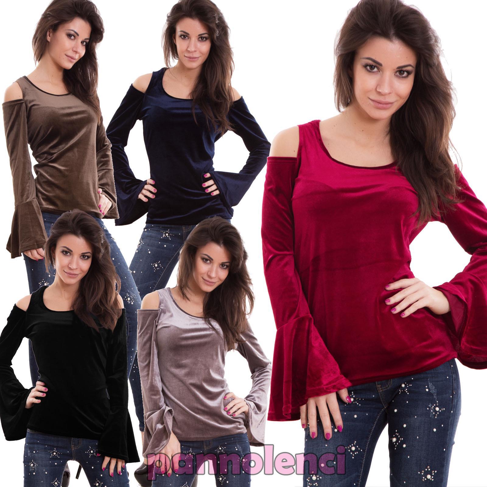 Maglia a maniche lunghe in cotone taglie forti, blu scuro --80