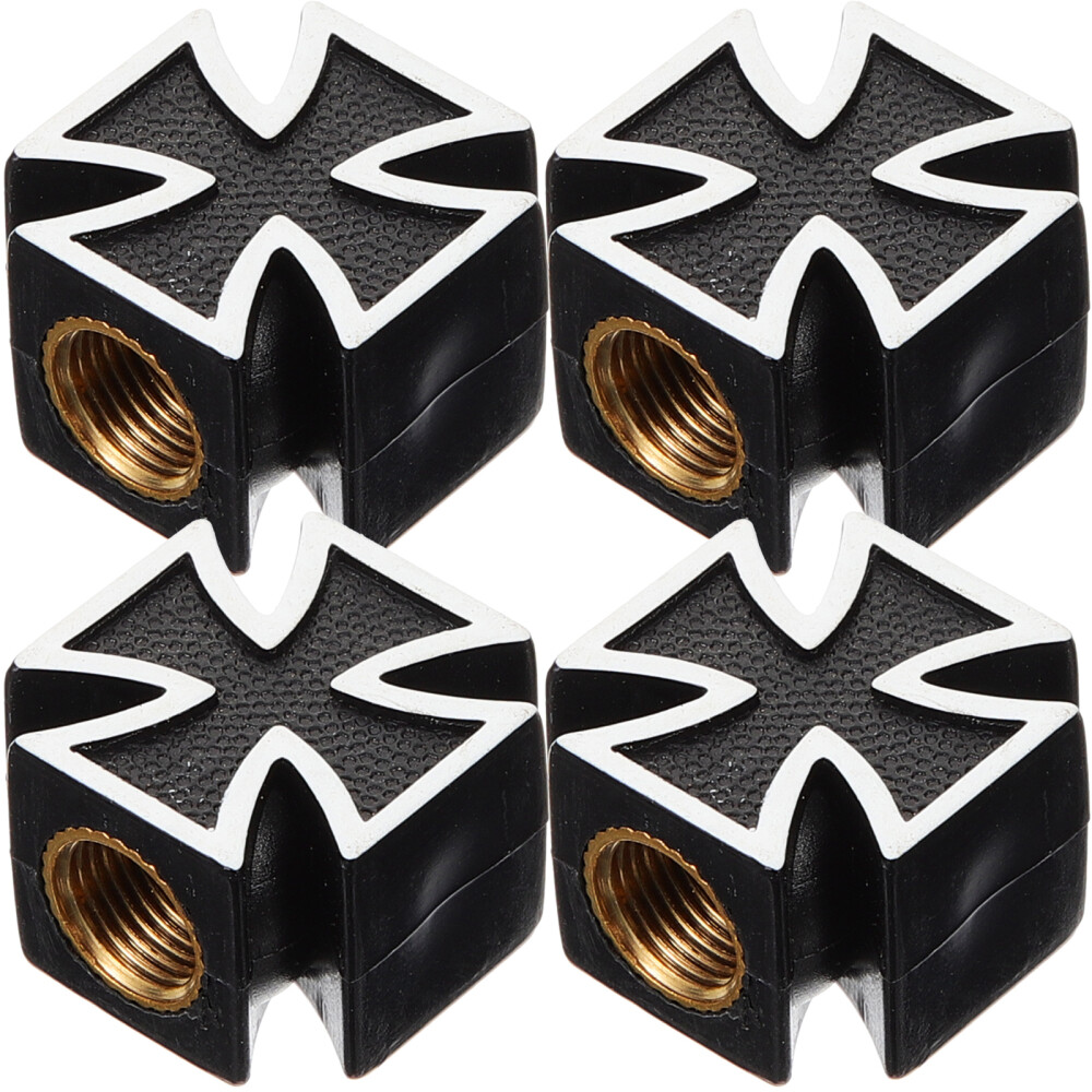 4 Pcs Cross Valve Cap Car Key Chain Dacia Steering Wheel Covers
