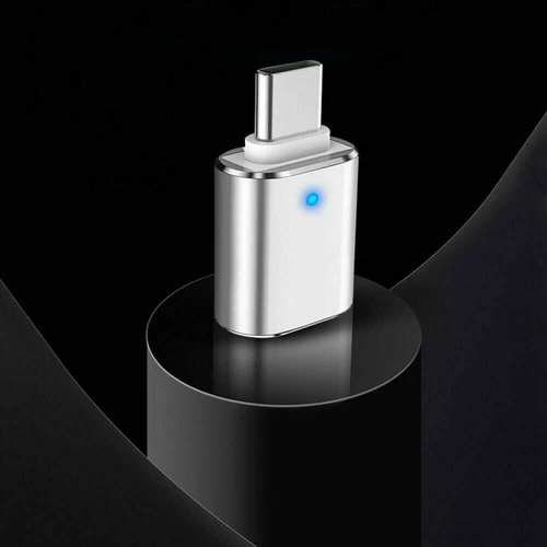 5Pc Gold Type C Male To USB 3.0 Female Data OTG Converters Adapter With Light - Picture 11 of 13