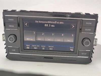 NEU + Original VW Golf 7 Radio Bedieneinheit Touch Color Bluetooth 5G6035869A - Bild 1 von 4