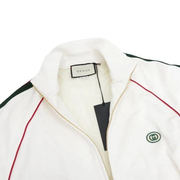 Gucci Interlocking G Webline Jersey Felpa Zip Up Track Jacket XS Multicolore 
