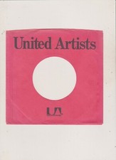 UNITED ARTISTS 45 RPM COMPANY SLEEVE