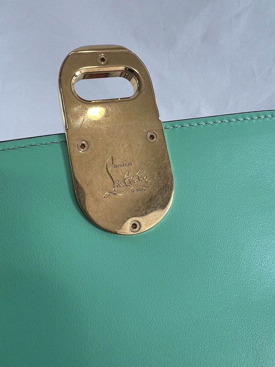 CHRISTIAN LOUBOUTIN Mint Leather Elisa Mini Crossbody Shoulder Bag