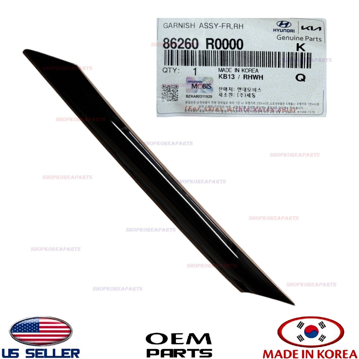 Genuine Windshield Trim Pillar Molding RIGHT Passenger Side OEM