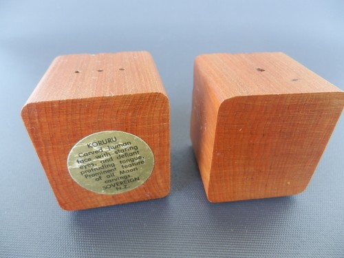 Koruru New Zealand Tiki Salt and Pepper Shakers - 38 X 38 X 38mm - Picture 3 of 4