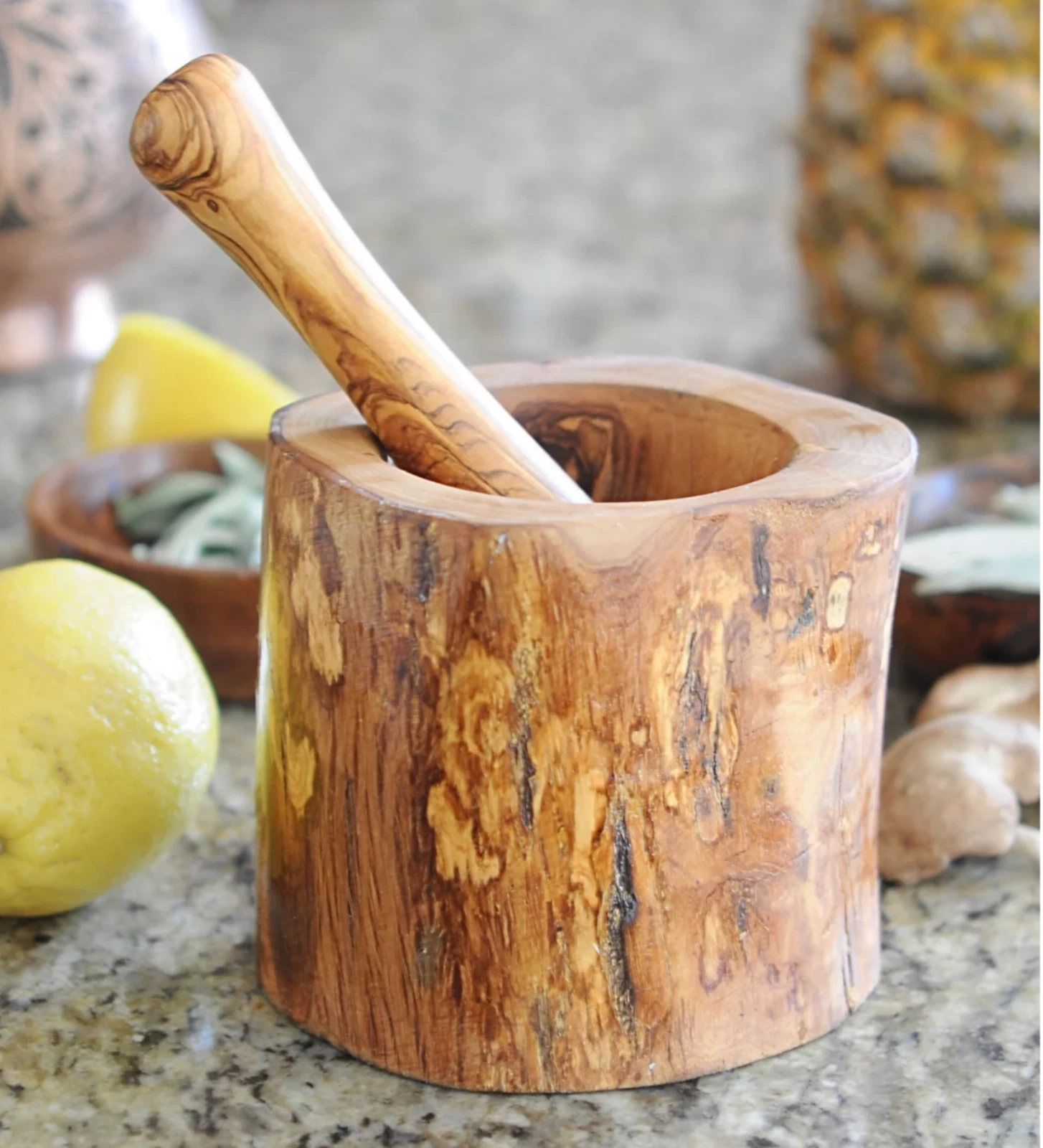 BELDINEST OLIVE WOOD RUSTIC KITCHEN PESTLE & MORTAR SET OF 2 HAND MADE NEW
Opens in a new window or 