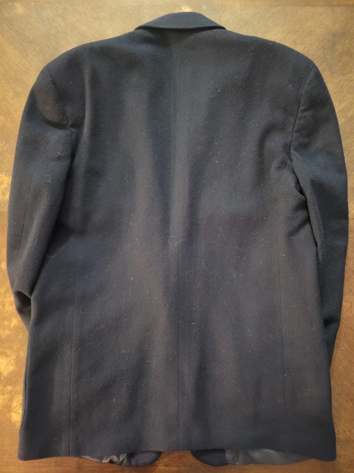 Винтажный мужской блейзер Eddie Bauer 42R темно-синий чисто шерстяной деловой профессиональный - Изображение 2 из 4