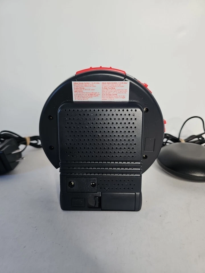 Sonic Alert Bomb сверхгромкий двойной будильник красный с шейкером кровати тяжелые шпалы - Изображение 3 из 4