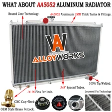 3 Row Radiator Aluminum For 96-00 Toyota MARK II Chaser JZX100 1JZ-GTE 2.5 L4 MT