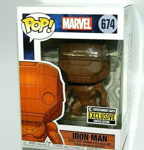 wooden iron man funko pop