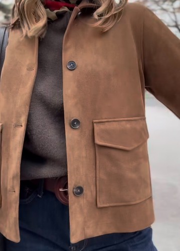 ZARA : Tobacco Brown Faux Suede Jacket : 4344/622 : UK Buyers_Get It Faster!! - Picture 6 of 7
