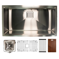 Undermount Workstation Sink Stainless Steel 32" x 19" x 10" Premium Kitchen Sink