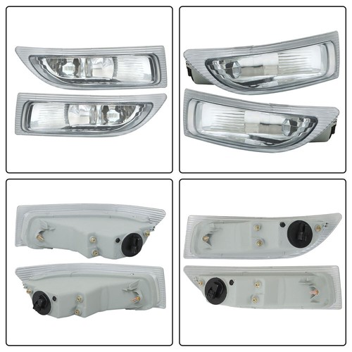 Par de luces antiniebla de lente transparente izquierda y derecha con bombillas para Toyota Sienna 2004-2005 - Imagen 5 de 12