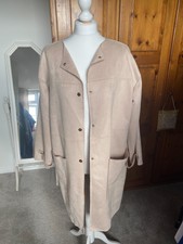 Brand New Ladies Zara Biege Suede Coat