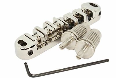 Low Profile Roller Bridge Tune-o-Matic for Epiphone guitars - m8  posts - Nickel