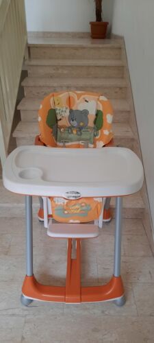 SEGGIOLONE PRIMA PAPPA DINER PEG PEREGO DA ZERO A TRE ANNI, RIVESTITO ARANCIONE - Imagen 7 de 9
