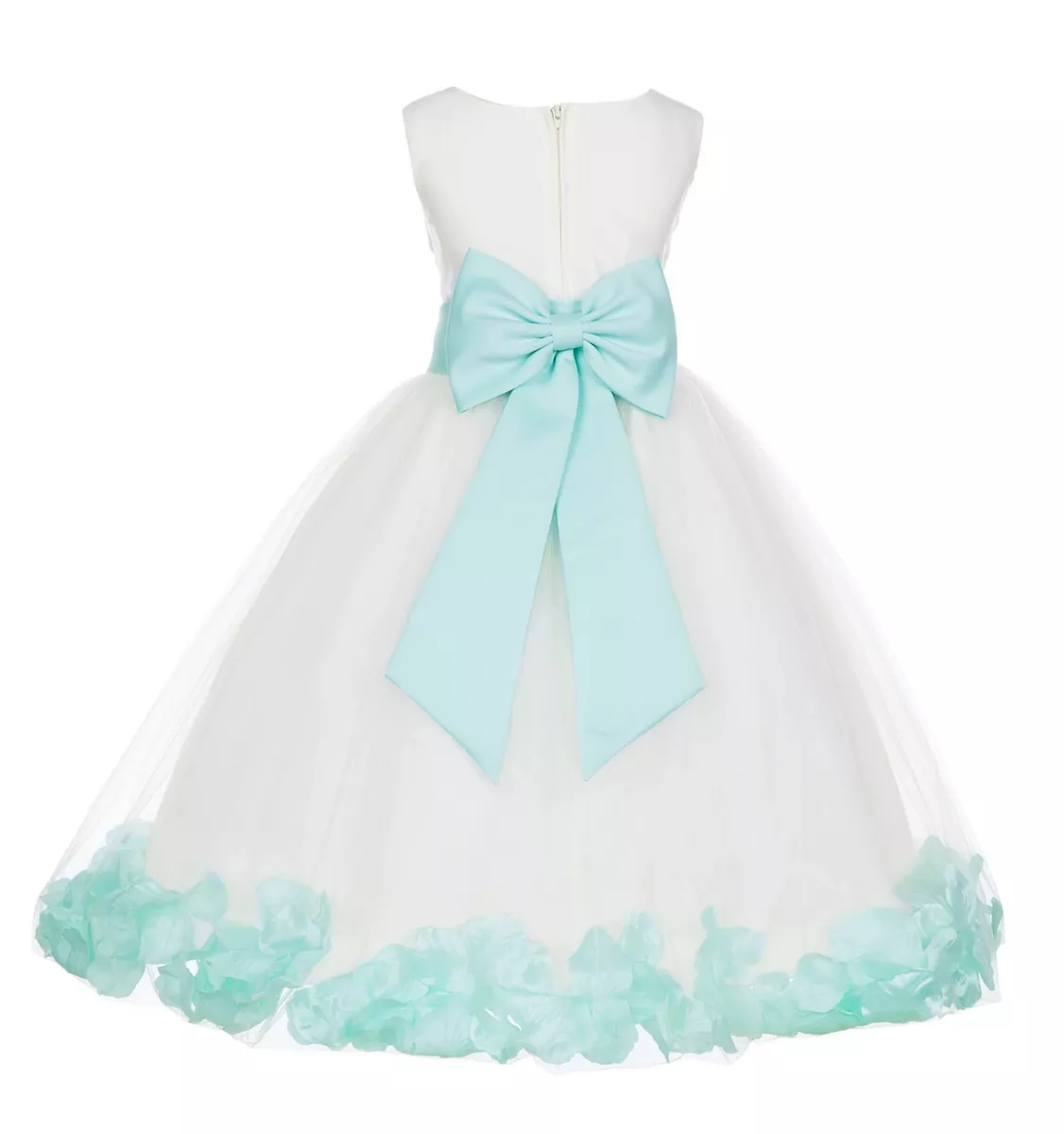 ROSE PETALS FLOWER GIRL DRESS COMMUNION EASTER WEDDING BRIDESMAID