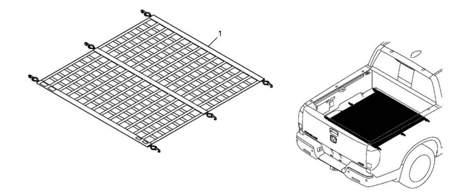 Genuine OEM Honda Ridgeline In Bed Cargo Net 2017 2023 08L96T6Z100A