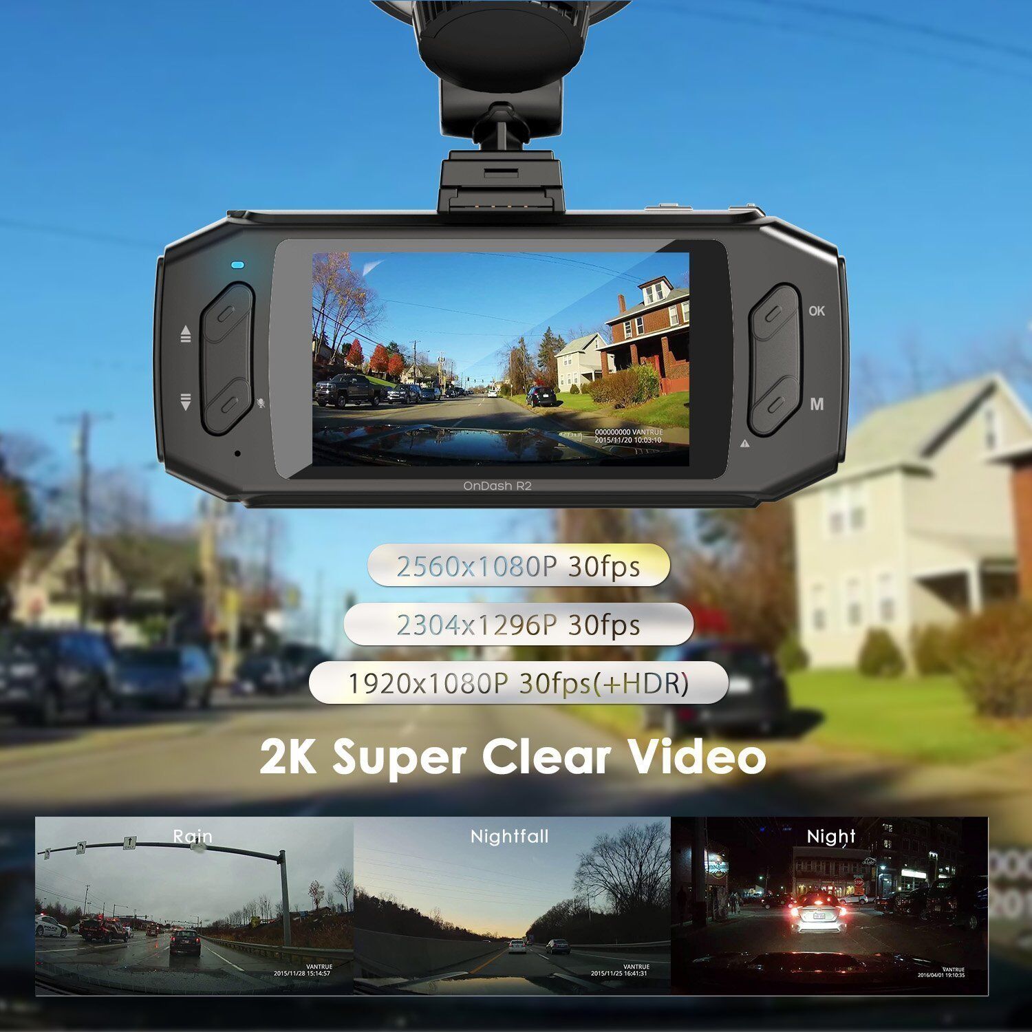 Vantrue R2 2K HD Dash Cam