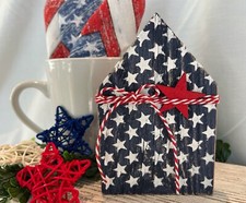 Patriotic Rustic Primitive Farmhouse Country July 4 Sign Handcrafted Home Decor