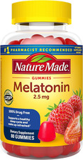 Nature Made Melatonin 2.5 mg Gummies, 100 Drug Free Sleep Aid, 80ct or 130ct