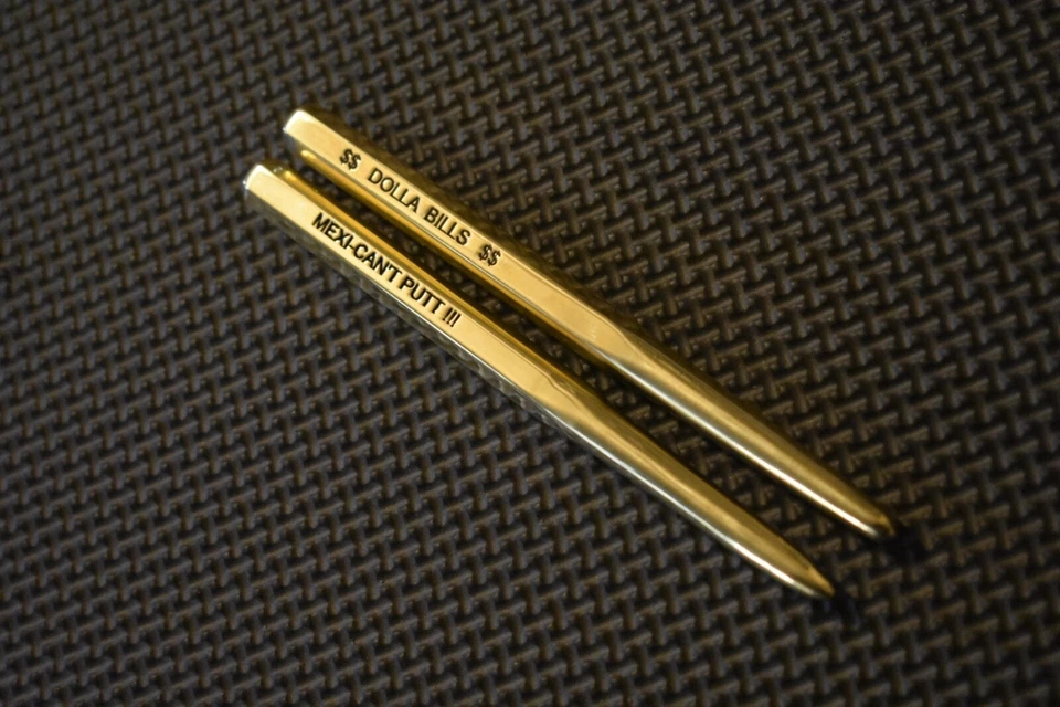 HANDMADE Custom Personalized Engraved Single Prong Brass Divot Repair Golf Tool - Image 4 of 4