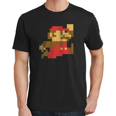 Mario T-Shirt Small Jump Game 90's Retro Vintage 8-Bit Men 88