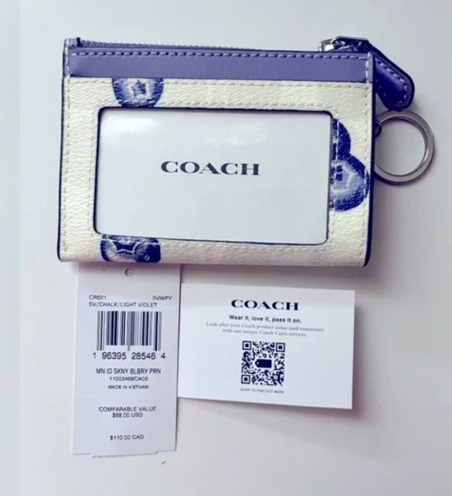 NWT Coach Mini Skinny Id Case With Checkerboard/Floral/Star NWT Coach Mini Skinny Id Case With Checkerboard/Floral/Star