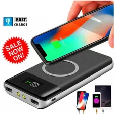 Qi Wireless Power Bank  Backup Fast Portable Charger External Battery