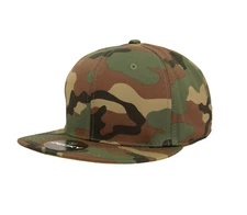 Woodland Forest Camo Fitted Flat Bill Camouflage Baseball Ball Cap Hat - 9 SIZES