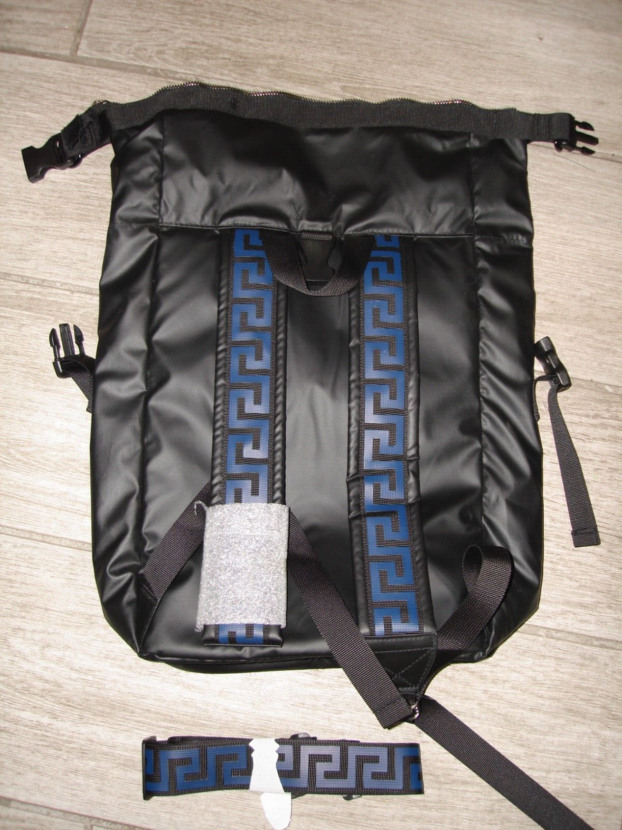 Versace Parfums Rider Backpack Shoulder Black Bag EUC VERSACE RIDER BACKPACK BLACK GYM TRAVEL Shoulder BAG PARFUMS  main image 4